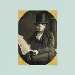 Tinted Portrait of Man Reading Newspaper, 1852 poster 8