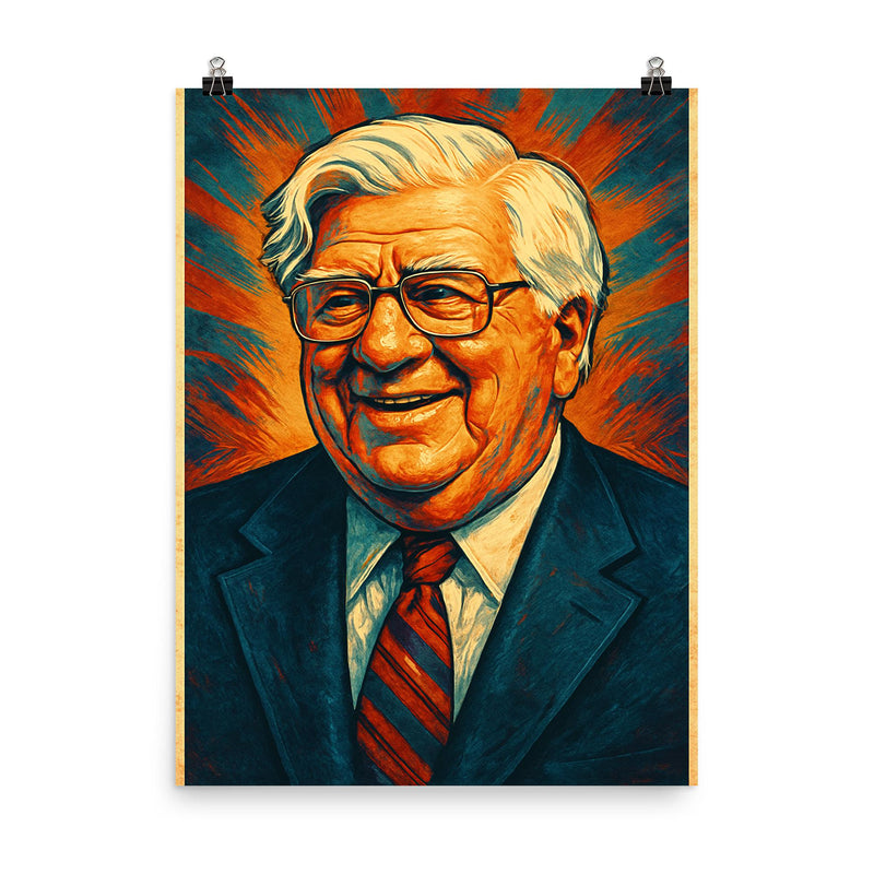 Tip O'Neill poster on a plain backdrop in size 8
