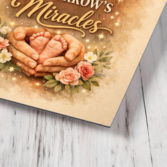 Tired mothers raise tomorrow's miracles metal print mockup