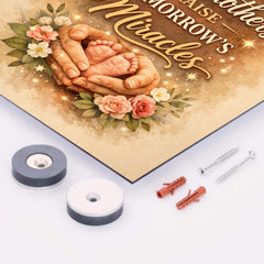 Tired mothers raise tomorrow's miracles metal print mockup