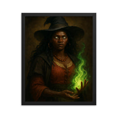 Tituba framed print on a plain backdrop in size 16"x20".