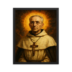 Titus Brandsma framed print on a plain backdrop in size 16"x20".