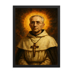 Titus Brandsma framed print on a plain backdrop in size 18"x24".