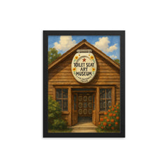 Toilet Seat Art Museum San Antonio Texas USA framed print on a plain backdrop in size 12"x16".