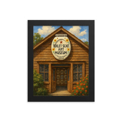 Toilet Seat Art Museum San Antonio Texas USA framed print on a plain backdrop in size 8"x10".