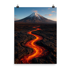 Tolbachik Lava Fields Kamchatka Russia poster on a plain backdrop in size 8"x10".