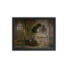 Tomb of the Crypt at Arundel Castle by Samuel Raynor framed print on a plain backdrop in size 12"x16".