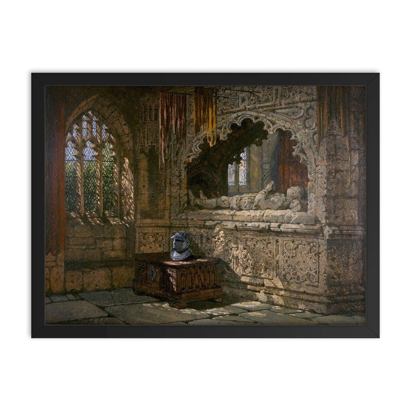 Tomb of the Crypt at Arundel Castle by Samuel Raynor framed print on a plain backdrop in size 18
