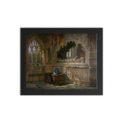 Tomb of the Crypt at Arundel Castle by Samuel Raynor framed print on a plain backdrop in size 8"x10".