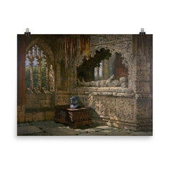 Tomb of the Crypt at Arundel Castle by Samuel Raynor poster on a plain backdrop in size 8"x10".
