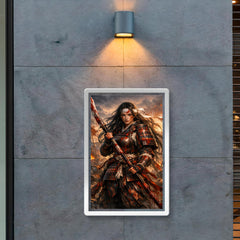 Tomoe Gozen after battle bloodied naginata poster 2