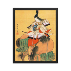 Tomoe Gozen framed print on a plain backdrop in size 16"x20".