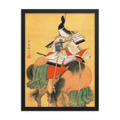 Tomoe Gozen framed print on a plain backdrop in size 18"x24".