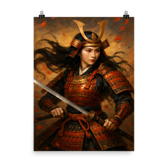 Tomoe Gozen poster on a plain backdrop in size 8"x10".