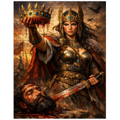 Tomyris holding Cyrus's severed crown jigsaw puzzle