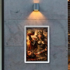 Tomyris holding Cyrus's severed crown poster 2