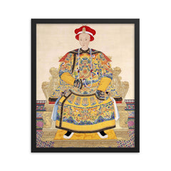 Tongzhi Emperor framed print on a plain backdrop in size 16"x20".