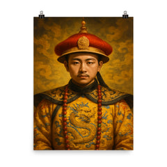 Tongzhi Emperor poster on a plain backdrop in size 8"x10".