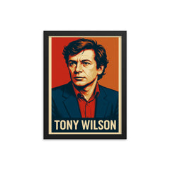 Tony Wilson framed print on a plain backdrop in size 12"x16".