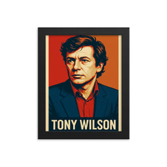 Tony Wilson framed print on a plain backdrop in size 8"x10".