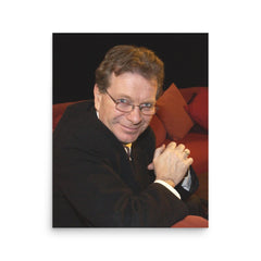 Tony Wilson poster on a plain backdrop in size 16"x20".
