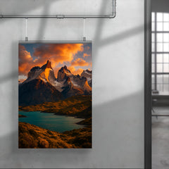 Torres del Paine Cuernos Chile poster 4