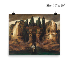 Toteninsel Isle of the Dead by Karl Wilhelm Diefenbach, 1905 poster 2