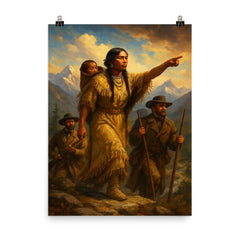 Toussaint Charbonneau omitted Sacagawea leading the passage poster on a plain backdrop in size 8"x10".