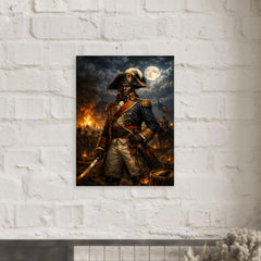 Toussaint Louverture at night before battle metal print mockup
