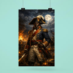Toussaint Louverture at night before battle poster 6