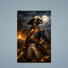 Toussaint Louverture at night before battle poster 9