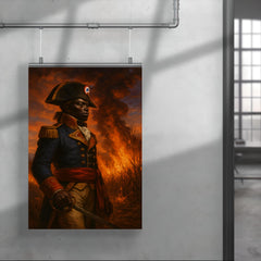 Toussaint Louverture before burning cane fields at dusk poster 4