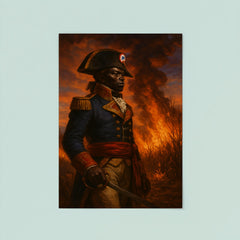 Toussaint Louverture before burning cane fields at dusk poster 8