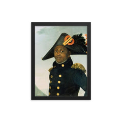 Toussaint Louverture framed print on a plain backdrop in size 12"x16".