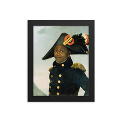 Toussaint Louverture framed print on a plain backdrop in size 8"x10".