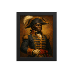 Toussaint Louverture framed print on a plain backdrop in size 8"x10".
