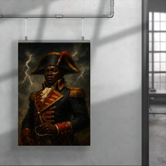 Toussaint Louverture in storm lit revolutionary uniform poster 4
