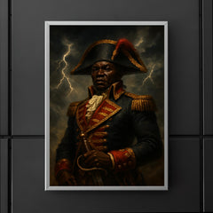 Toussaint Louverture in storm lit revolutionary uniform poster 5