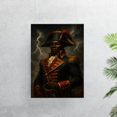 Toussaint Louverture in storm lit revolutionary uniform poster 7
