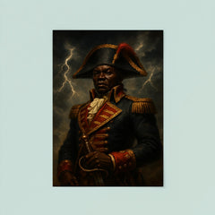 Toussaint Louverture in storm lit revolutionary uniform poster 8