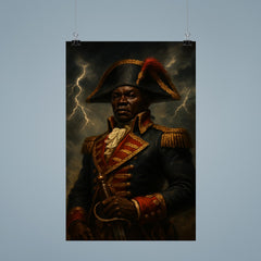 Toussaint Louverture in storm lit revolutionary uniform poster 9