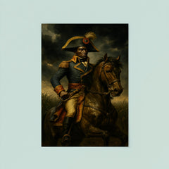 Toussaint Louverture on horseback before storm dark sugar fields poster 8