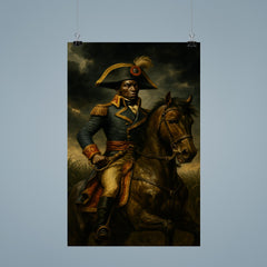 Toussaint Louverture on horseback before storm dark sugar fields poster 9