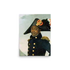 Toussaint Louverture poster on a plain backdrop in size 12"x16".