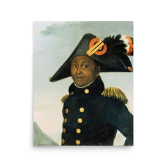 Toussaint Louverture poster on a plain backdrop in size 16"x20".