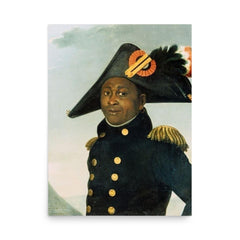 Toussaint Louverture poster on a plain backdrop in size 18"x24".