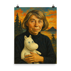 Tove Jansson poster on a plain backdrop in size 8"x10".
