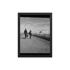 Toward Los Angeles by Dorothea Lange framed print on a plain backdrop in size 12"x16".