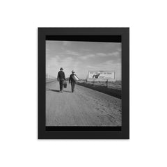 Toward Los Angeles by Dorothea Lange framed print on a plain backdrop in size 8"x10".