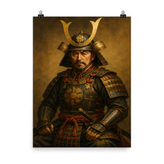 Toyotomi Hideyoshi poster on a plain backdrop in size 8"x10".